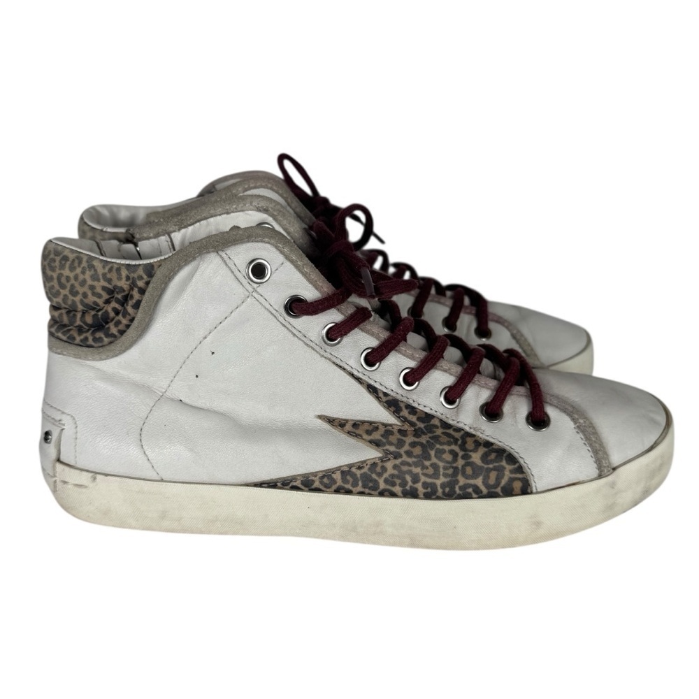 Crime London Faith Hi Explosion White High Top Sneakers, Size 38